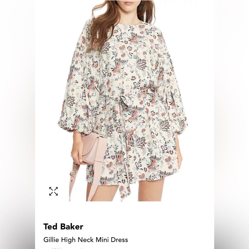 Ted Baker London: Gillie High Neck Mini Dress NWT